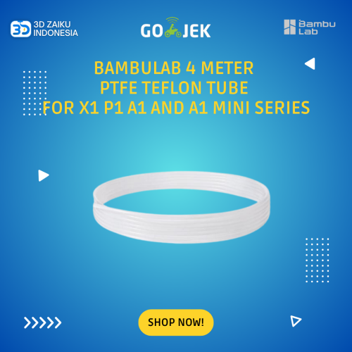 Original Bambulab 4 Meter PTFE Teflon Tube for X1 P1 A1 and A1 Mini Series Original Bambulab 4 Meter PTFE Teflon Tube for X1 P1 A1 and A1 Mini Series